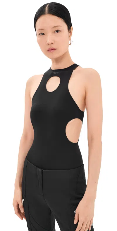 Off-white Scuba Meteor Thong Bodysuit Black