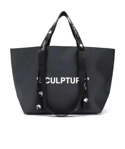 Off-white Sculpture Tote Bag In Black