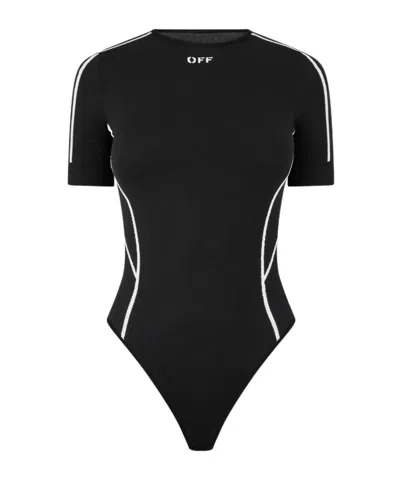 Off-white Seamless Bodysuit In Black