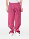 Off-white Sequin-stripe Track Pants In Pink