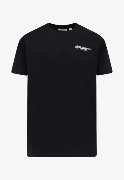 OFF-WHITE SHADOW LOGO CREWNECK T-SHIRT