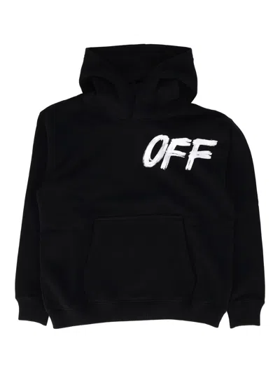 Off-white Shared Logo Hoodie In Black