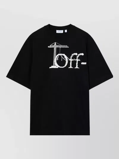 Off-white Shared Logo Skate Short Sleeve T Shirt In Black