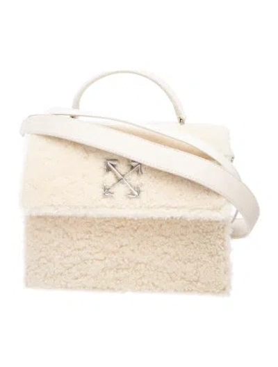 Pre-owned Off-white Shearling Jitney 2.88 In Neutrals