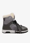 Off-white Winter Sneaker Boot Ankle Height Rubber In Brown
