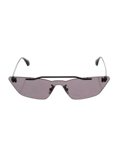 Pre-owned Off-white Shield Tinted Sunglasses In Black