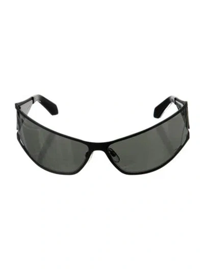 Pre-owned Off-white Shield Tinted Sunglasses In Black