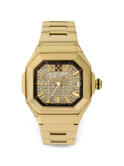 Off-white 시프트 파베 40mm 시계 In Gold