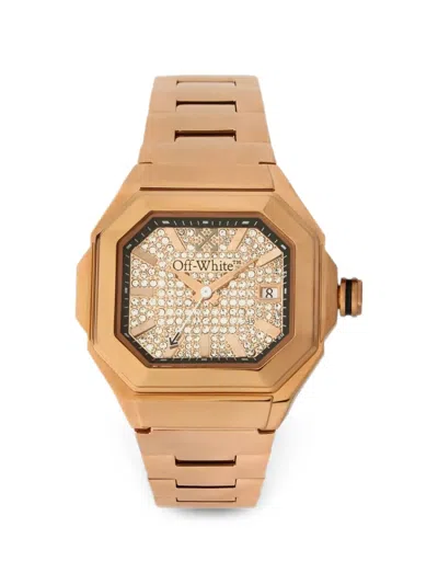 Off-white 시프트 파베 40mm 시계 In Gold