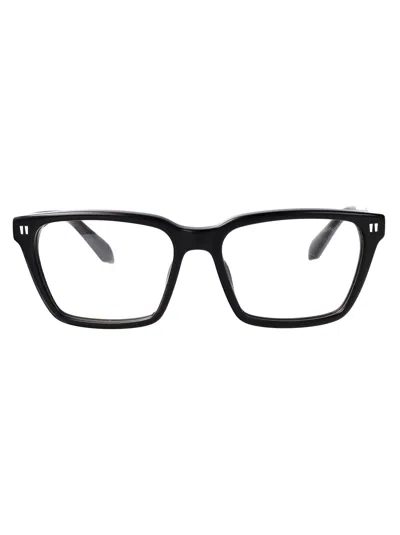 Off-white Shiny Black Acetate Glasses