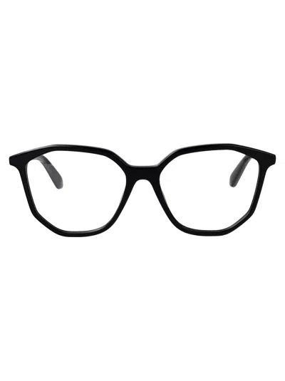 Off-white Shiny Black Acetate Glasses