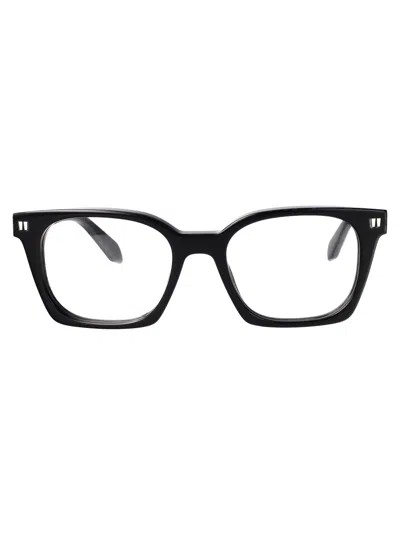 Off-white Shiny Black Acetate Glasses