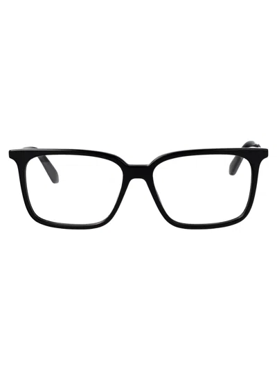 Off-white Shiny Black Acetate Glasses