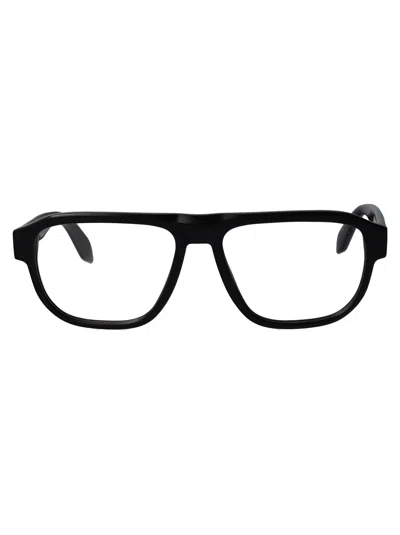 Off-white Shiny Black Acetate Glasses