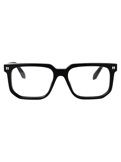 Off-white Shiny Black Acetate Glasses