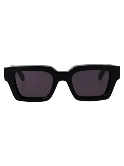 OFF-WHITE OFF-WHITE SHINY BLACK ACETATE SUNGLASSES