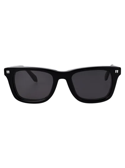 Off-white Shiny Black Acetate Sunglasses