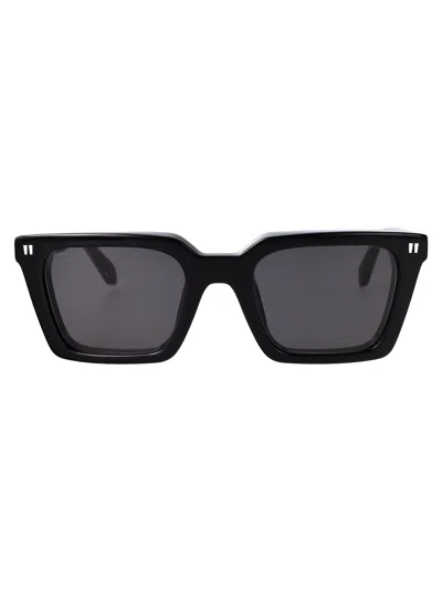 Off-white Shiny Black Acetate Sunglasses