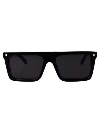 Off-white Shiny Black Acetate Sunglasses