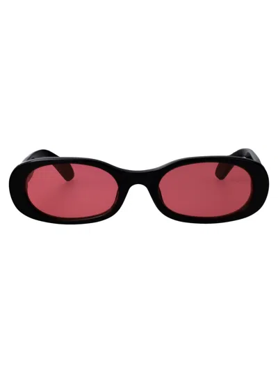 Off-white Shiny Black Acetate Sunglasses