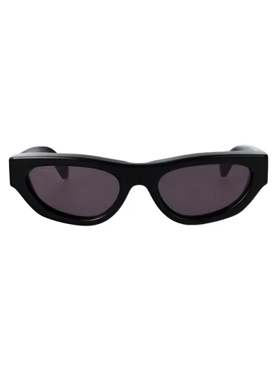 Off-white Shiny Black Acetate Sunglasses