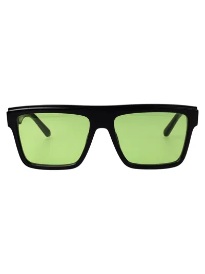 Off-white Shiny Black Acetate Sunglasses