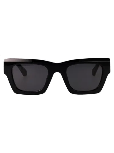 Off-white Shiny Black Acetate Sunglasses
