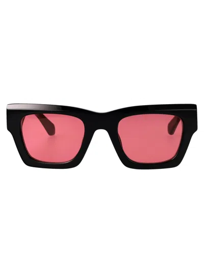 Off-white Shiny Black Acetate Sunglasses