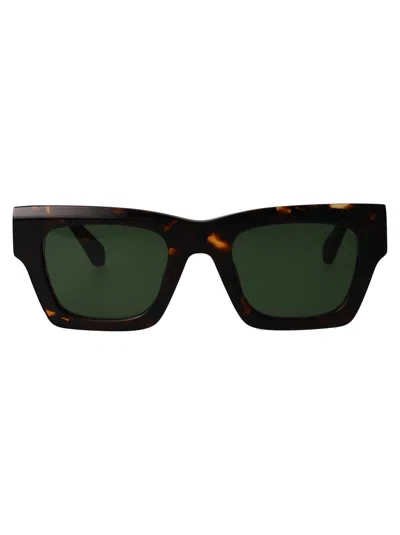 Off-white Shiny Havana Acetate Sunglasses In Brown