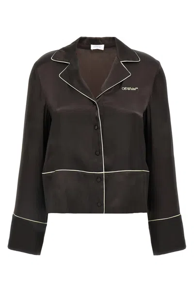 Off-white Shirt 'satin Pajama Shirt' In Black