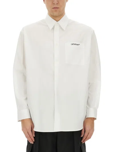Off-white Shirt With Logo In White