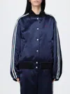 Off-white Striped Trim Bomber Jacket In Blue