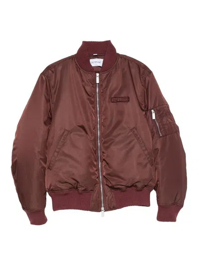 Off-white Short Jacket In Burgundy