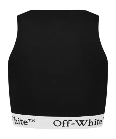 Off-white Short Sports Vest In Transparent