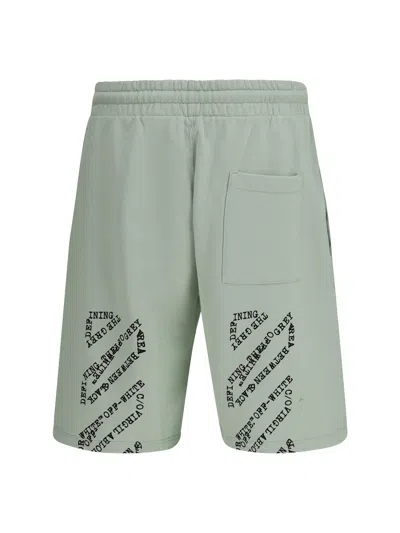 Off-white Shorts In Green