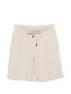 Off-white Logo-print Drawstring Shorts In Gray