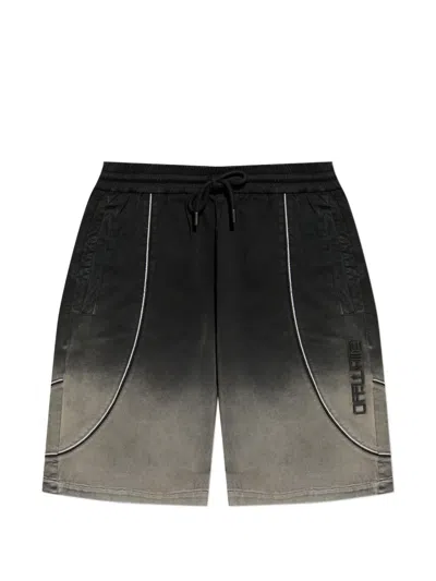 Off-white Shorts With Applied Logo In Black