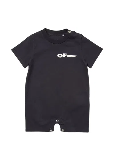Off-white Babies' Short-sleeve Shorties In Black