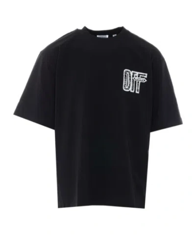 Off-white Motion Arrow Skate Cotton Graphic T-shirt In Black