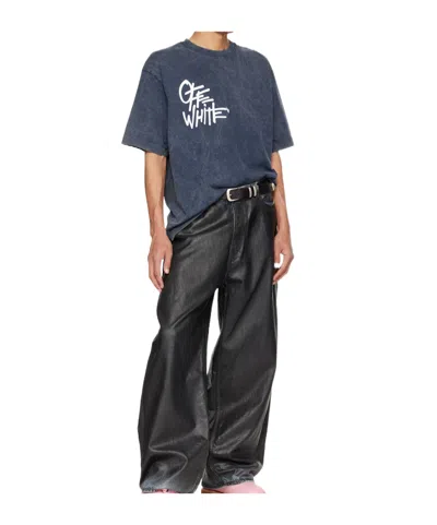 Off-white Short-sleeved T-shirt In Blue