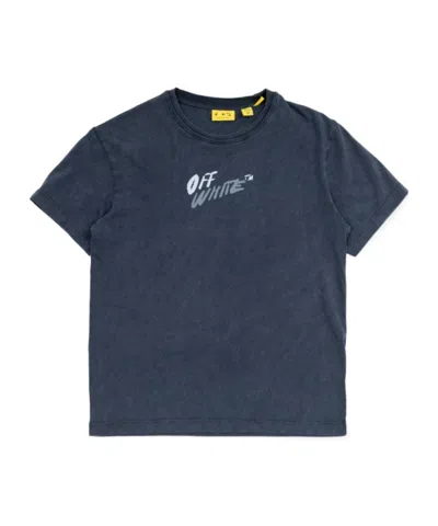 Off-white Short-sleeved T-shirt In Blue