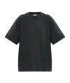 Off-white Logo-embroidered T-shirt In Black