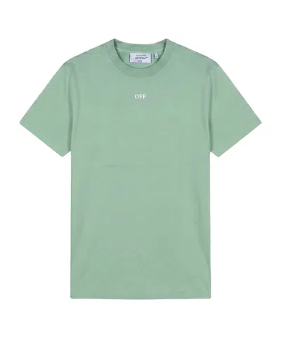 Off-white Short-sleeved T-shirt In Green