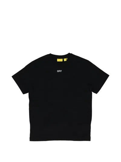 Off-white Kids' Short-sleeves T-shirt In Black