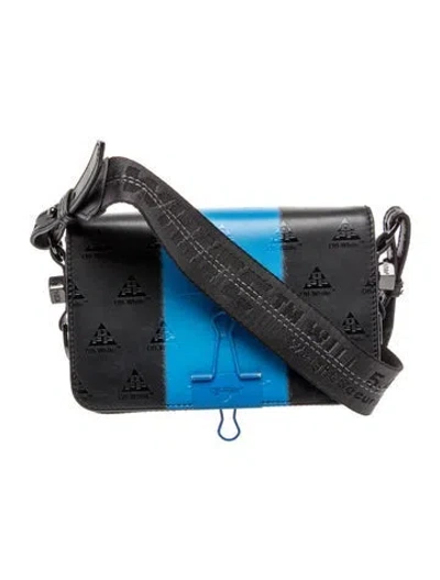 Pre-owned Off-white Signature Crossbody Bag In Black