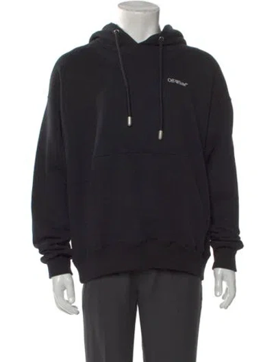 Pre-owned Off-white Signature Logo 'arrows' Hoodie W/ Tags In Black