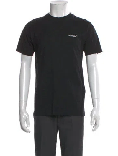 Pre-owned Off-white Signature Logo Graphic Print T-shirt In Black