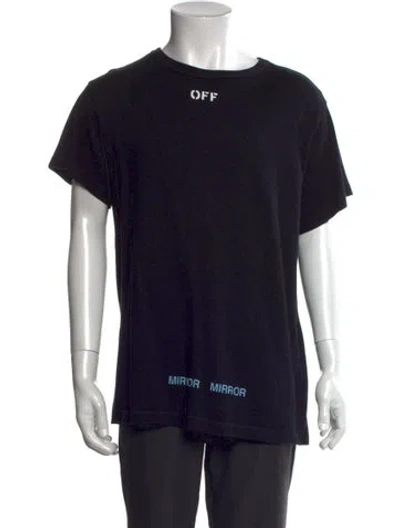 Pre-owned Off-white Signature Logo Mirror Mirror T-shirt In Black
