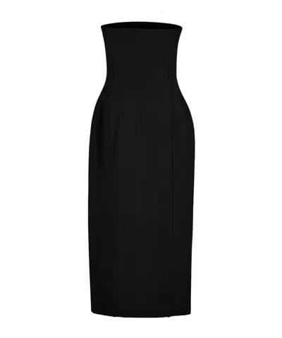 Off-white Simple Dress In Black