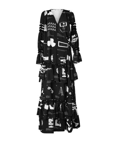 Off-white Simple Dress In Black